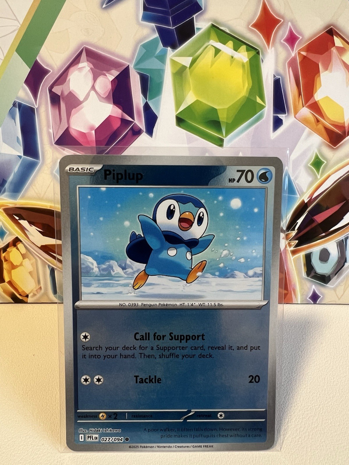 Piplup 027/094 Common Reverse Holo - Pokemon TCG Phantasmal Flames - NM