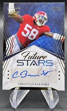 2021 Leaf Ultimate Draft Christian Barmore #FS-CB1 Future Stars Auto Gold /50 RC