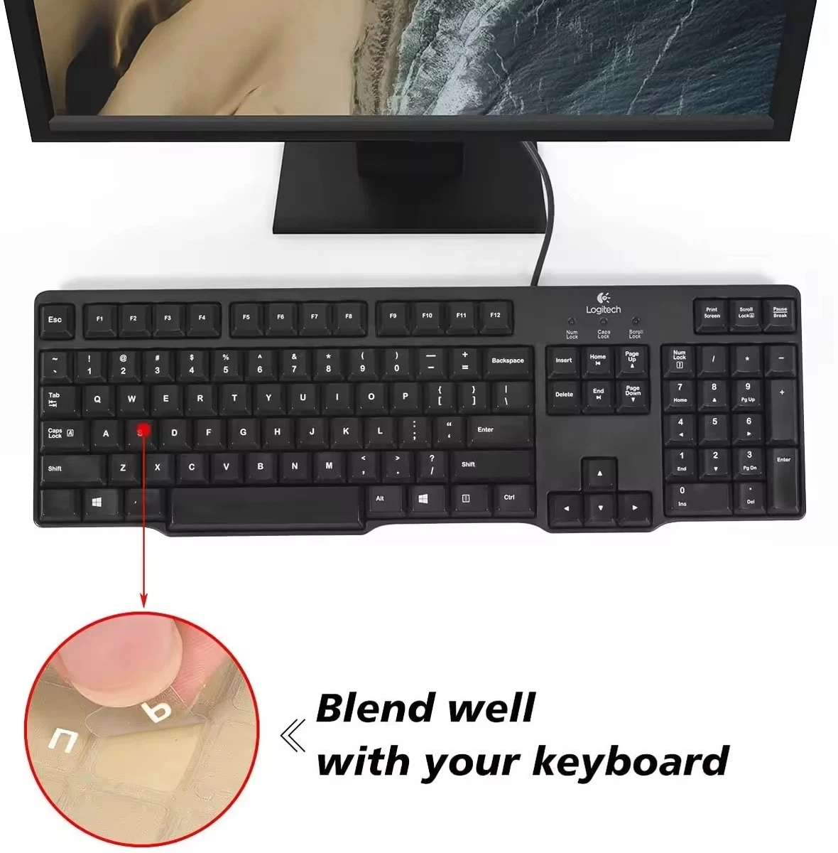 ✅ Russische Tastaturaufkleber Kyrillisch Русские наклейки Transparent PC Laptop