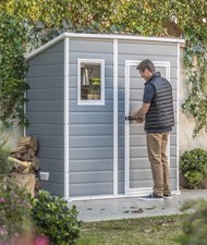 Keter Manor 6x4 Max Garden Storage Shed Outdoor Tool Bike Bin House Lockabl Grey
