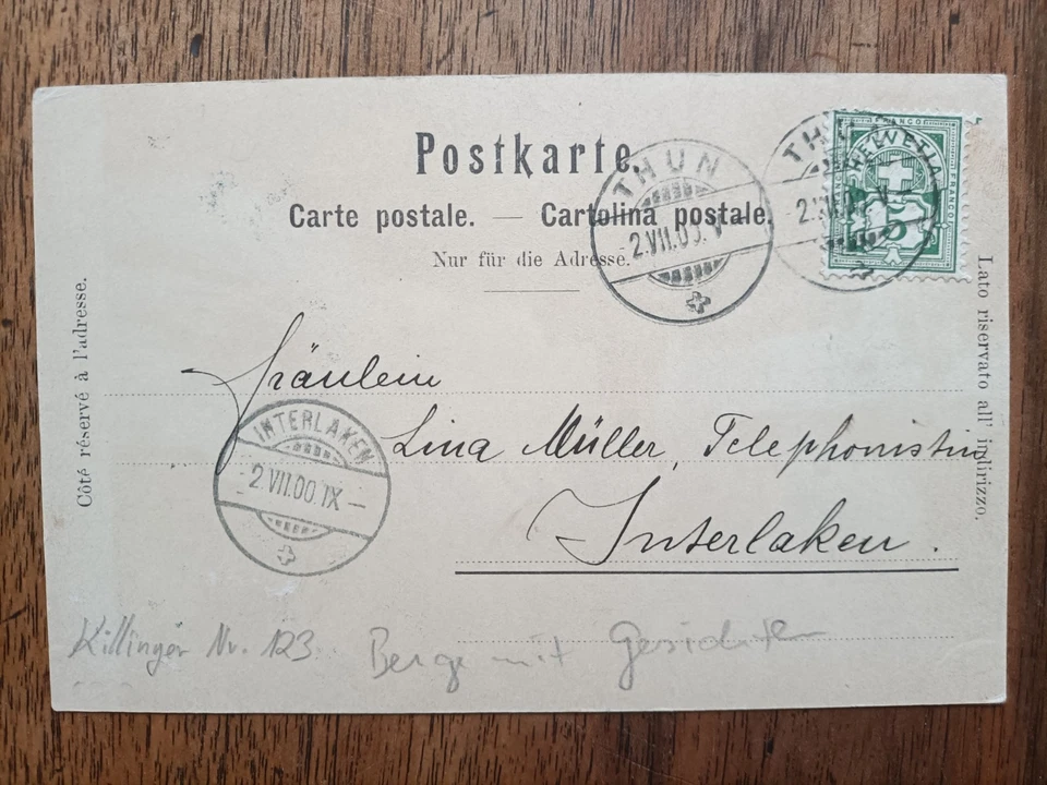(montagne humanisée) Les adieux de la Nymphe au Giesbach (Killinger 123), 1900. - Photo 3/3