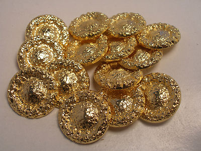  New Fancy Gold Metal Buttons 13/16, 9/16, 11/16  Jacket  Blazer Coat  #G12