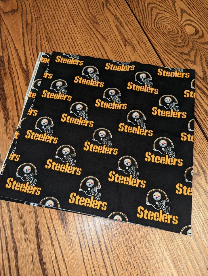 Cotton NFL Steelers football Print Cotton Fabric 14" x 55" Pittsburg Stiller - Image 2 of 4