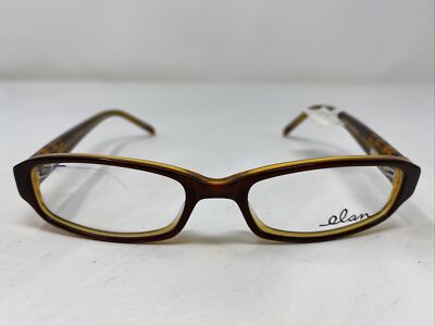 Elan ELAN 9405 HONEY CRYSTAL 51-17-135 Plastic Full Rim Eyeglasses Frame &Q24