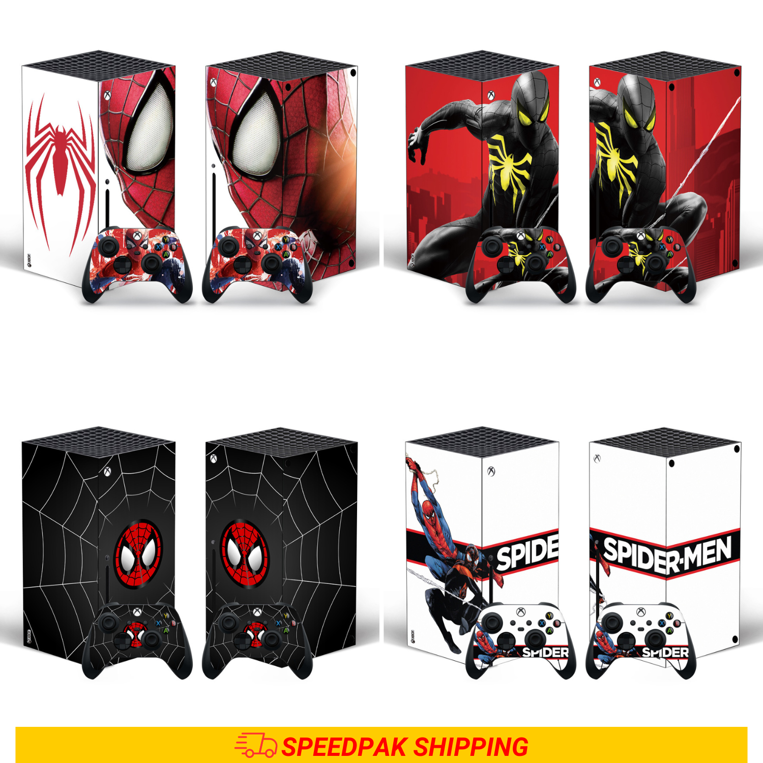 Xbox Series X Spider Superhero Console Controller Skin Sticker Decal Wrap vinyl-image