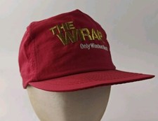 Vintage Winston The Wrap Red Snapback Baseball Hat Cap Tobacco