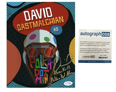 DAVID DASTMALCHIAN SIGNIERT KRILL/POLKA DOT MAN/ SUICIDE SQUAD 8x10 ACOA