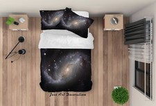 3D Starry Sky Star Black Quilt Cover Set Duvet Cover Bedding Pillowcases 796