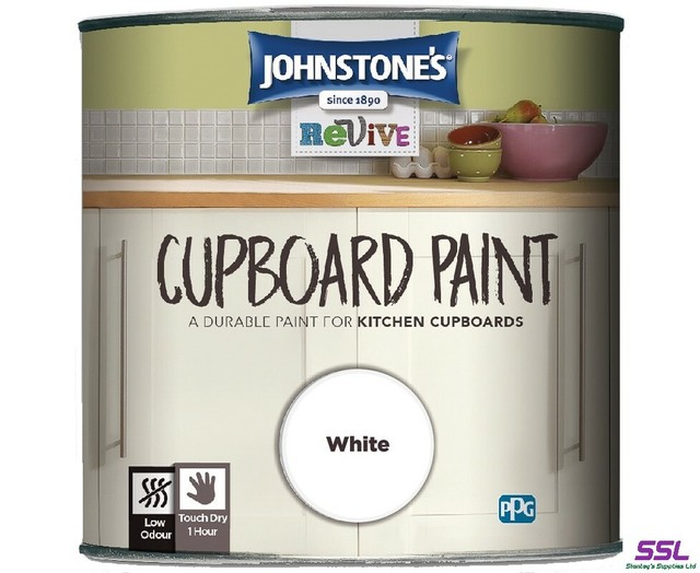 Johnstone's Revive 750ml Cupboard Paint White (390288) for sale