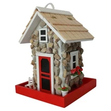 Home Bazaar Fieldstone Guest Cottage Bird Feeder 7L x 7W x 9.5H in New