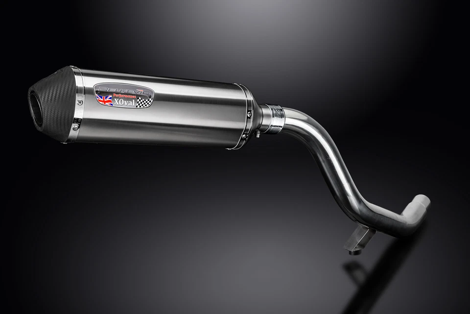 Silenciador de escape de acero inoxidable X-Oval de 13,5" sin cordones Triumph Tiger 1200 Explorer 12-21 Foto 3 de 4