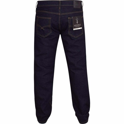 Pantalones de mezclilla para hombre resistentes de pierna recta básicos resistentes 100 % algodón con cremallera - Imagen 5 de 15