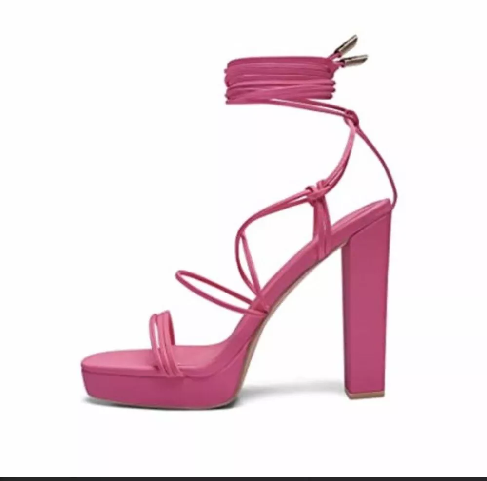 Hot pink best sale ankle strap sandals