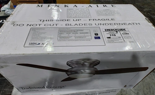 Minka Aire Traditional Concept F593L-WH  44" LED Flush Ceiling Fan WHITE New - Picture 5 of 9