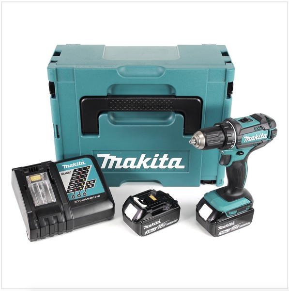 Makita Ddf 482 Rfj Akku Bohrschrauber 18 V 62 Nm + 2X Akku 3 Ah + Lader + Makpac-image