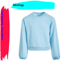 ID Ideology Little Girls Fleece Sweatshirt, Light Turq, S 7/8 