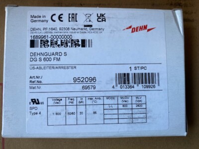 Dehn Dehnguard DG S 600 FM (952096) Surge Arrestor (NEW)