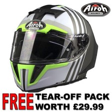 AIROH GP550 FULL FACE MOTORCYCLE HELMET SKYLINE BLACK MATT TRACK RACE HELMET