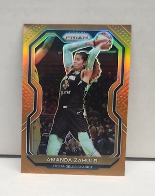 AMANDA ZAHUI B. 2021 Prizm WNBA ~ ORANGE ~ Sparks ~ #'d /50