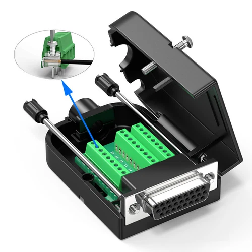 DB26 Female Adapter To PCB Terminal Signals Module Board Connector 26Pin m