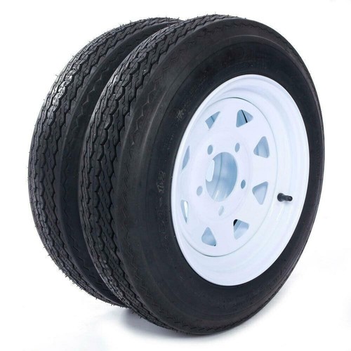 2pcs Trailer Tires & Rims 4.8012 48012 4.80x12 LRB 5 Lug White Spoke Wheel eBay