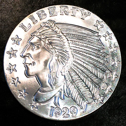 1 oz  Silver Bullion INDIAN / EAGLE Rev From original roll WE COMBINE SHIP #J