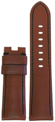 24mm Panatime Rou HZ Vintage Watch Band w Black Stitch For Panerai Deploy