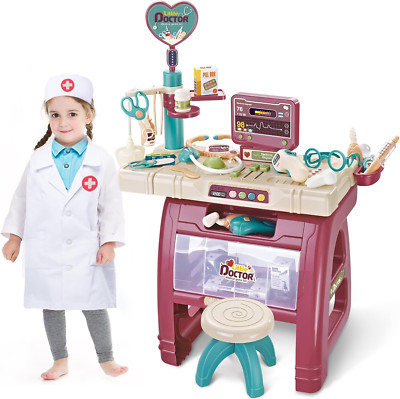 Doctor Kit for Kids Pretend Medical Station Set for Boys Girls Medical Game Toys