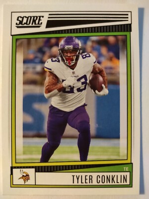 NFL Trading Card Football Tyler Conklin Minnesota Vikings 2022 Panini Score