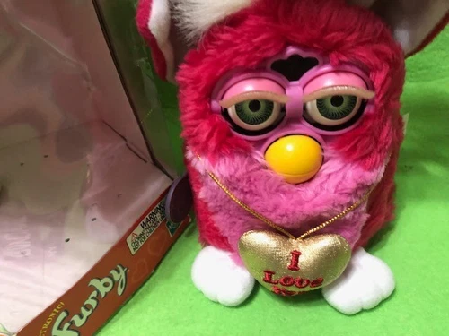 1999 Tiger FURBY VALENTINE’S DAY Pink "I Love You" Special Limited Edition New