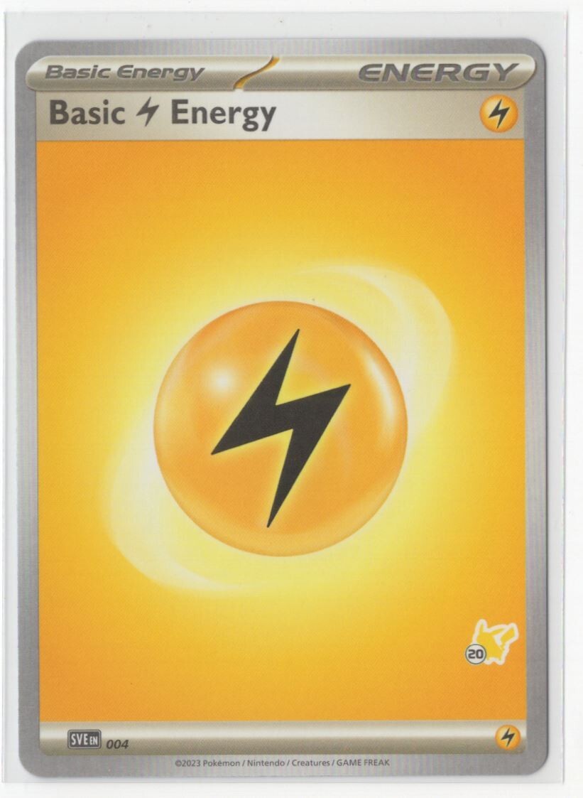 Pokemon Lightning Energy SVE 004 Pikachu Stamp #20