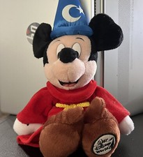 Walt Disney World Fantasia Sorcerer Mickey Mouse Bean Bag Plush W/ Tags-wizard