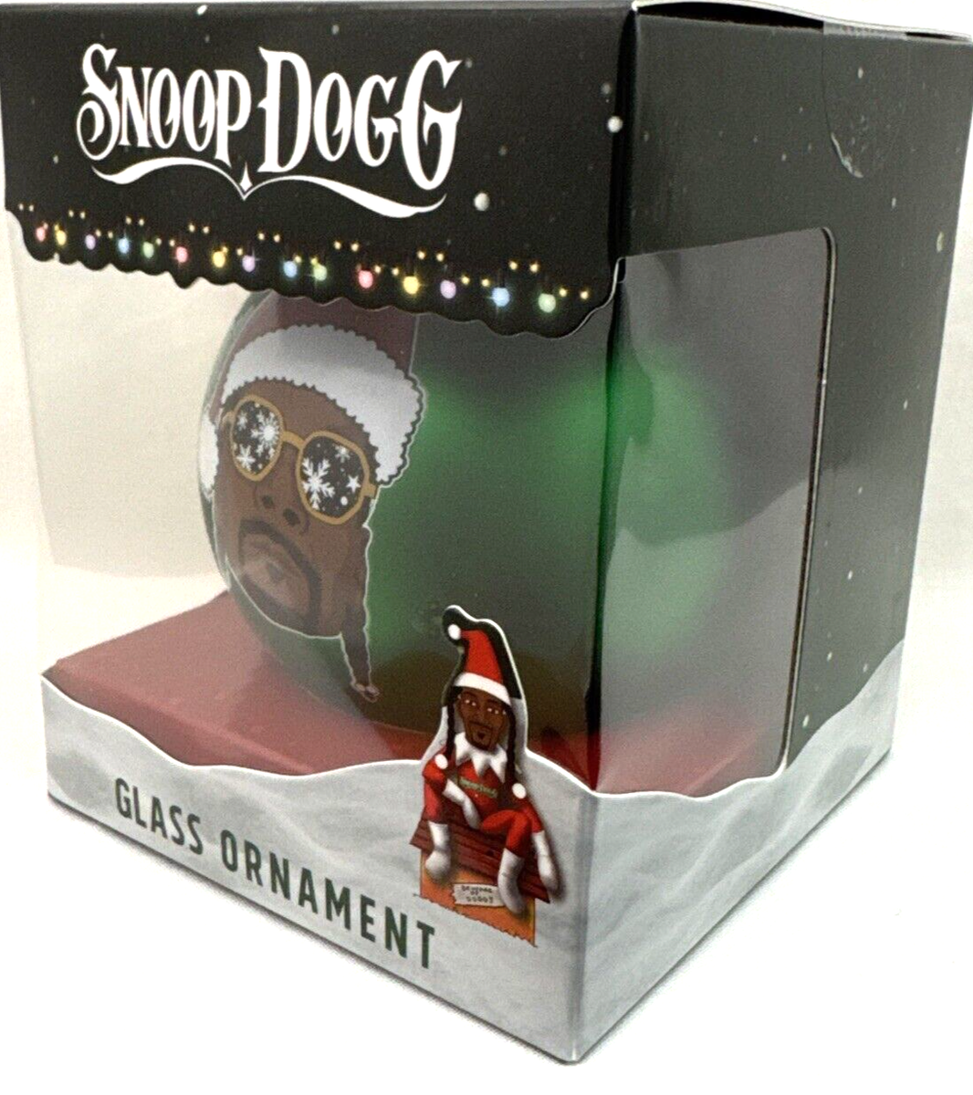 Snoop Dogg Green Glass Christmas Tree Ornament Round Ball 4