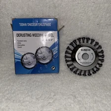 Derusting Weeding Wheel 6” Twisted Wire Cup Brush Weeding Wheel NEW