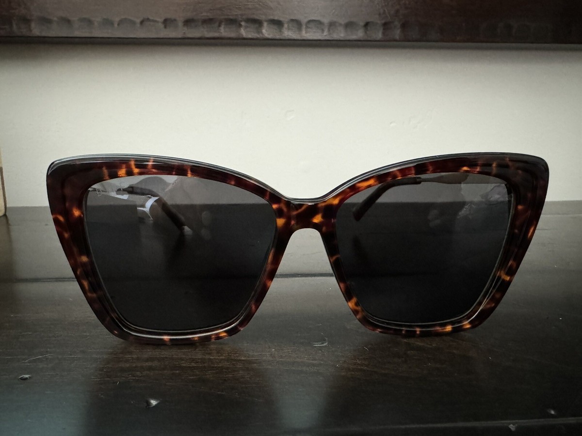 NEW DIFF Becky II Cat Eye Wildcat Leopard Grey Polarized 
