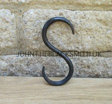 Medium  Forged S hook~ Butchers ~ campfire ~ Wrought Iron~ UK made