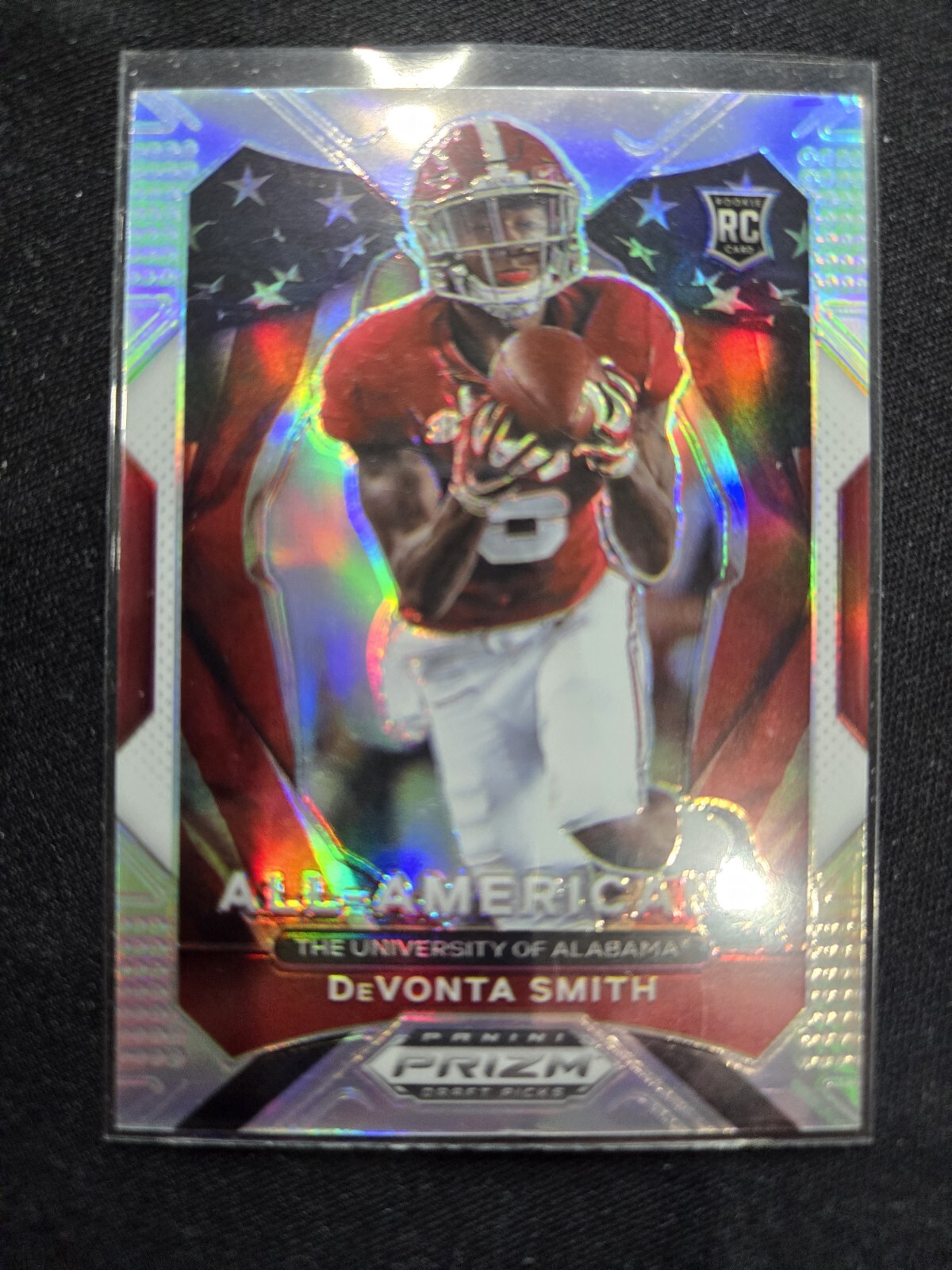 2021 Panini Prizm Draft Picks Devonta Smith RC All-American Silver Prizm #186