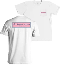 Phi Kappa Sigma Fraternity Bella + Canvas POCKET Shirt Phi Kaps - MORE COLORS