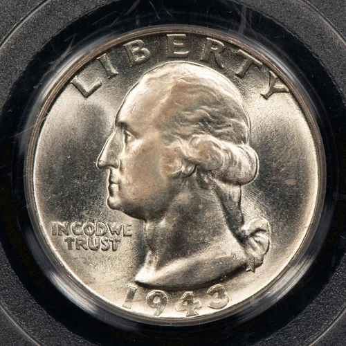 1943-S 25c Silver Washington Quarter - PQ Frosty - PCGS MS 66 - SKU-X4716