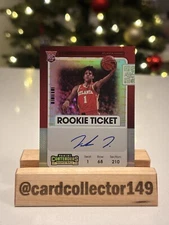 2021-22 Contenders Jalen Johnson #120 Rookie Ticket 75th Anniversary On Card Aut