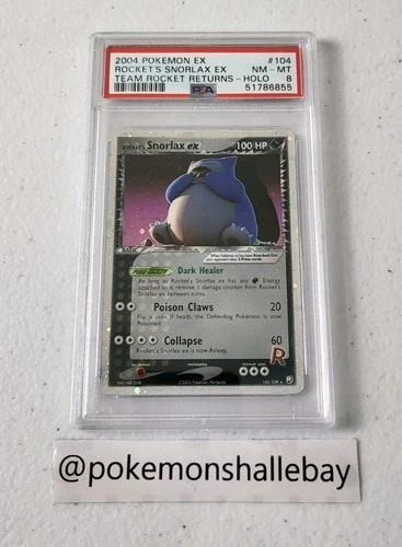 Rocket's Snorlax ex 104/109 - Team Rocket Returns *PSA 8 - NM-MT* Holo *W/SWIRL*