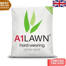 10kg A1 Lawn Grass Seed - Resilient, Fast Germination for Family Gardens - 280m2 11.40 per kilo