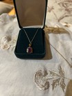 Red Ruby Pendant With 10k Yellow Gold Chain — photo 1
