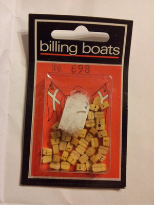 Blöcke 5mm doppelt 50 Stück Holz Billing Boats Krick BF0698