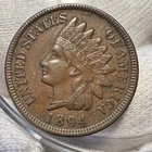 1894 Indian Head Cent Penny AU About Uncirculated