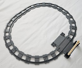 Duplo Train Track Complete Set Oval Curve Straight Platform Bars Dark Grey 