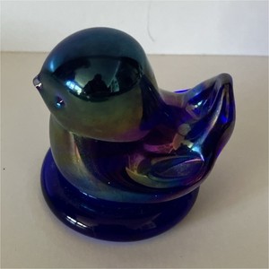 Handmade Signed Glass Bluebird Bird Figurine 1993 Collectible Art Sculpture