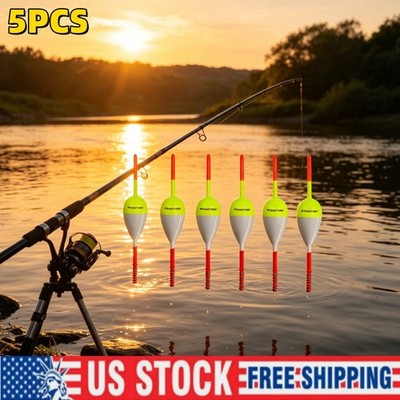 5PCS Oval Slip Bobbers Spring Fishing Floats for Crappie Panfish Walleye Bobber