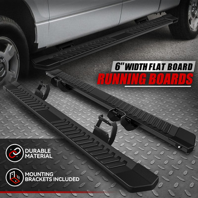FOR 15-24 FORD F150 F250 F350 SD CREW CAB 6'' SIDE STEP NERF BAR RUNNING BOARD
