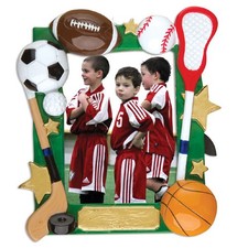 Sport Frame Football Baseball Basketball Hockey Soccer Personalized Christmas Tr
